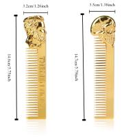 Peine de Metal para estilismo de peluquero de tamaño de bolsillo, peine profesional de aleación de Zinc para Barba para hombres, herramientas portátiles para dar forma al cuidado del bigote y antienredos - details 0