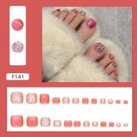24pcs Uñas Postizas Cortas Cuadradas Con Diseño De Mariposa Y Ojo De Gato Para Mujeres Y Niñas Cubierta Total Francesa - details 4