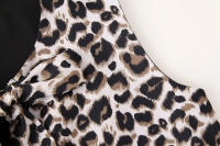 TRAFZA-Conjunto de 2 piezas para mujer, pantalones largos con cremallera, informales, holgados, elegantes, con estampado de leopardo Vintage, sin mangas, con cuello en V - details 8