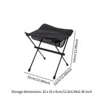 Foldable Camping Stool Fishing Chair Footrest Compact Chair Non Slip Fishing Chair for Patio Outdoor Backpacking Picnic Hiking