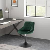 Taburete de Bar de Terciopelo Alto Regulable en Altura Diseño Giratorio para Peluquería - details 28