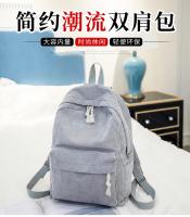 Mochila escolar de diseño de pana para mujer, bolso de hombro a rayas para adolescentes, bolsa de viaje - details 0