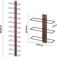 montado en la pared para 12 botellas de vino, de madera, soporte para cocina, comedor, bar - details 6