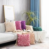Funda de Almohada de Bordado Floral 3D de Lujo Terciopelo Holandés 30X50/45X45CM - details 0