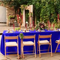 Mantel de satén verde, cubierta de mesa sólida para banquete de boda, restaurante, fiesta, comedor r - details 41