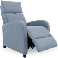 Butaca reclinable tapizada. Sillón con sistema de reclinación manual. Máximo confort. Entrega a domicilio. (Gris) - details 3