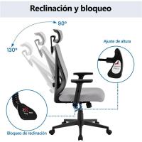 Silla de Oficina Ergonómica Sillon de Escritorio con Resalto Ajustable entre 90° y 130° - details 17
