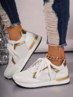 Zapatillas De Mujer 2023 Nuevas Plataforma Cómodas De Cuero Parcheado Zapatos De Correr Al Aire Libre Deporte Casuales Ladies - details 16