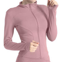 Chaqueta de entrenamiento ligera con cremallera completa para mujer, ropa deportiva ajustada para Yoga, manga larga, sin peso, protección UV - details 1