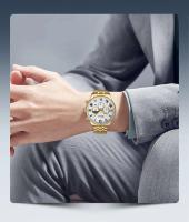 Reloj de Cuarzo CURREN 8427 Diseño de Negocios Elegante para Hombres Correa de Acero Inoxidable - details 2