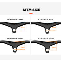 TOSEEK Mtb Handlebars And Stem 28.6mm-17Degree Carbon Integrated Handlebar For Mountain Bike 660~80070/80/90/100mm Bicycle Parts - details 5