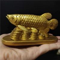 Estatuas de peces y animales dorados, figuritas, adornos de la suerte, decoración del hogar, estatua de Buda Feng Shui chino, escultura, artesanías de resina, regalos - details 1