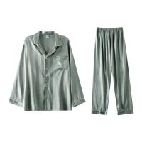Pijama de Diseñador para Hombres Conjunto de Dormir de Seda de Hielo Delgado - details 4