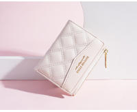 Cartera Corta y Delgada con Múltiples Ranuras Color Sólido Elegante para Chicas - details 0