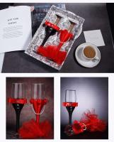 Copas de champán estilo chino, regalo, emparejamiento de vino, pareja, copa de boda, suministros para fiesta, 1 par - details 6