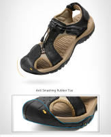 Sandalias cómodas de verano para hombre, zapatos informales de playa y exterior, antideslizantes, de tacón plano, de cuero - details 6