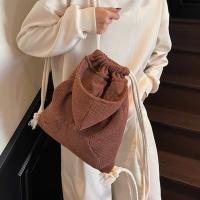 Mochila sencilla con capucha de cuerno de buey, bolso escolar de gran capacidad con diseño de capucha de estilo coreano, bolso con cordón y cremallera de Color sólido para compras - details 4