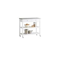 Carro de cocina multifuncional con 2 cajones y 2 estantes Gran encimera Ideal para bar y comedor - details 6