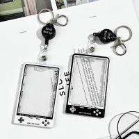 Portatarjetas Kpop para niños, Protector de tarjetas de estudiante de moda coreana, transparente con cadena, soporte para sesión fotográfica, 1 Uds. - details 9