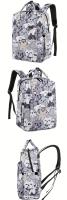 Moqueta de Alta Calidad para Portátil de 39,62 cm - Bolso Escolar Duradero y Antigolpes con Ruedas Giratorias, Gran Capacidad Unisex para Viajes, Trabajo y Comunicación (Rojo Rosa/Beis/), Mochila para la Escuela - details 4