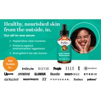 All-in-one serum replenishes vital nutrients, protects against aggressors and strengthens barrier