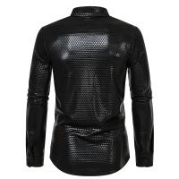 Camisa à manches longues pour hommes, modo nouvelle, estampage à chaud, Diseño personnalisé en diamant, chemises décontractées, boîte de noche, fiesta, vacaciones - details 11