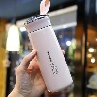 Botella de vidrio de moda de estilo japonés, botella de agua de 400ml con infusor de té, funda aislante, botellas para beber leche de alta temperatura - details 4
