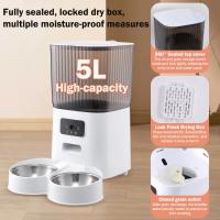 Alimentador automático inteligente para mascotas, cuenco con o sin cámara, Control remoto, grande, 5L, 1/2 tazones, dispensador de comida para gatos - details 3