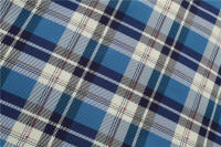 Women plaid print long sleeve vintage a line party dress v neck - details 35