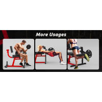 XGEME y Curl hine, Banco de extensión ajustable para sentado, entrenamientos especiales para la parte inferior del cuerpo, rotación de piernas resistente para isquiotibiales - details 1