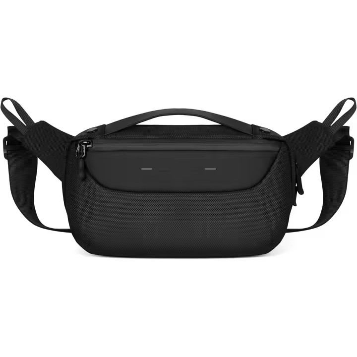 Cinturón de riñón grande negro para hombre, con correa estable, impermeable, ideal para caminar, trotar y velos. - 1