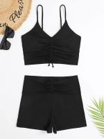 Conjunto de Bikinis de cintura alta para mujer, bañadores trenzados, traje de baño para mujer, microbikinis de realce, ropa de playa a la moda 2023 - details 22