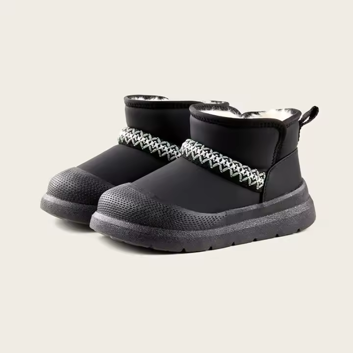 Botas de nieve nuevas para niño, engrosadas, grandes, zapatos de algodón, botas de niña - 1