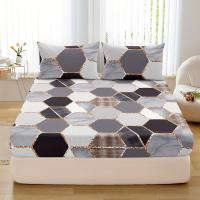 Juego De Sábanas Ajustables De 3 Piezas, Juego De Cama Con Estampado Multicolor, Suave, Cómodo Y Transpirable - details 2