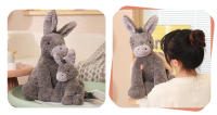 Muñeco de Peluche de Burro gris para bebé, muñeco de felpa suave de 23/40/60CM, regalo de decoración de habitación de cumpleaños infantil - details 14