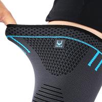 Rodilleras deportivas de alta elasticidad, soporte para codo, rodilleras transpirables, cómodas compresión, soporte deportivo para Fitness, 1 par - details 15
