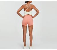 Pantalones cortos de Yoga para mujer, Shorts deportivos elásticos de cintura alta, transpirables, de secado rápido, para correr y Fitness - details 4