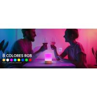 Taipow Lámpara de Mesita de Noche Tactil, 6W Lamparas de Mesa Led Modernas con 4 puertos de USB