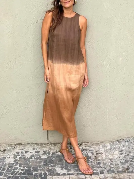 Verano de mujer sin mangas, largo casual de mujer - 1