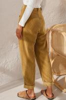Pantalones elásticos coreanos cómodos originales de mujer Pana Lisa de pierna recta sueltos de Otoño Invierno - details 4