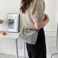 Bolso de mano de gran capacidad con diamantes de imitación, bolso de hombro con cadena de perlas, pequeño bolso cuadrado, bolso de almohada, bolso de cosméticos, bolso de hombro para mujer, fiesta - details 27