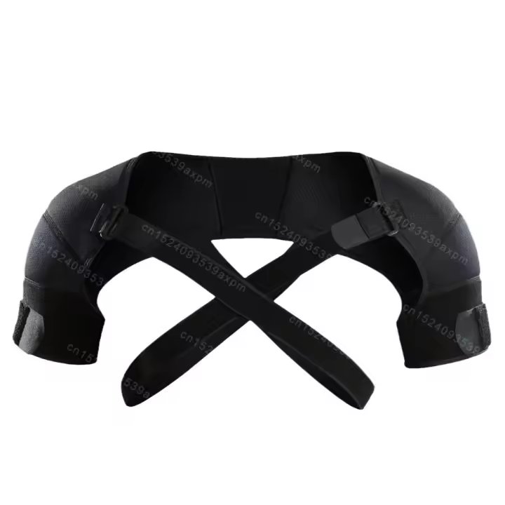 Correa de soporte de hombro ajustable, doble vendaje, compresión cruzada, protector de hombro, vendaje de corrección de postura - 1