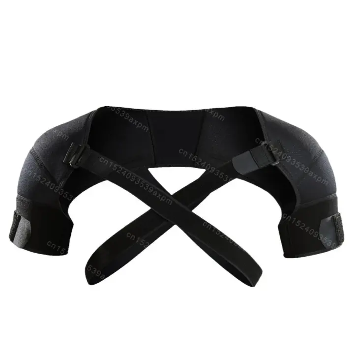Correa de soporte de hombro ajustable, doble vendaje, compresión cruzada, protector de hombro, vendaje de corrección de postura - 1