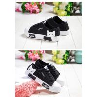 Zapatillas planas cómodas para mujer, zapatos informales con dibujos de gato, color blanco, primavera y otoño, novedad - details 4