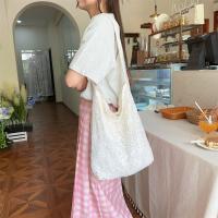 Bolso de hombro de encaje bordado con agujeros, bolso de mano tejido de gran capacidad para mujer, bolso cruzado ligero bohemio - details 9