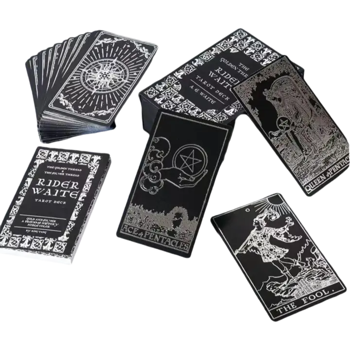 The Golden/Silver Thread Rider Waite Tarot Deck 78 cartas de piezas por A.E. WAITE 12x7cm - 1