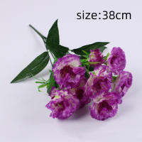 Regalos, 10 cabezas de clavel, flores artificiales, simulación de decoración para el hogar y la boda, plantas falsas, ramo de claveles, flores de seda para siempre - details 0