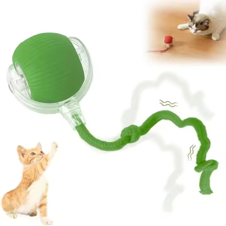 Juguete Eléctrico para Gatos Bola Interactiva con Cuerda Bolas Rodantes Automáticas - 1