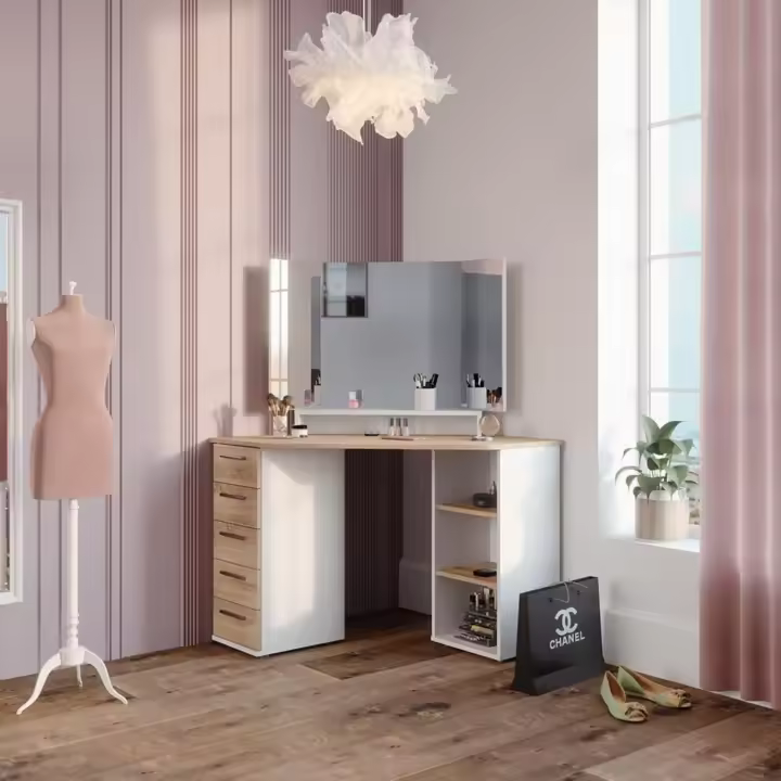 Esquina Blanco 128cm Mueble de Vestir - 1