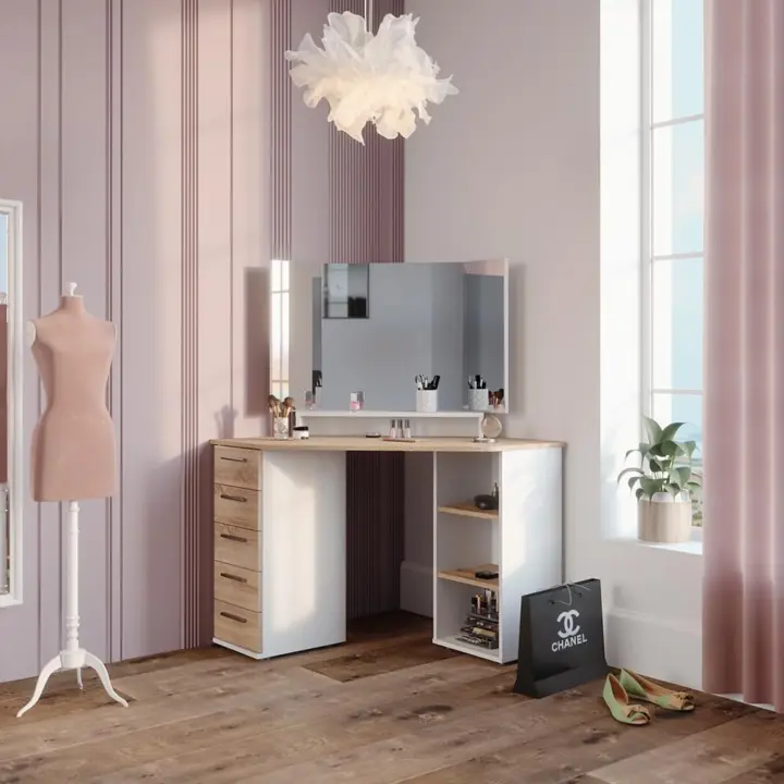 Esquina Blanco 128cm Mueble de Vestir - 1